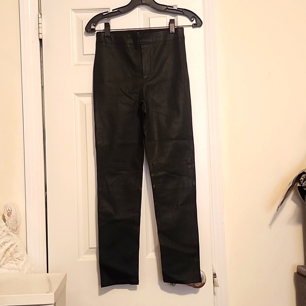 Birger Christensen genuine leather black leggings size 36, new with tags